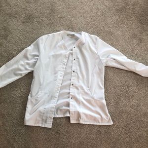 White scrub jacket. WORN ONCE
